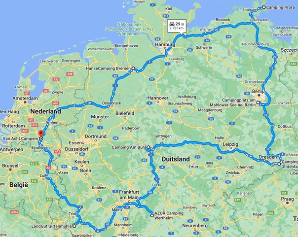 Route door Duitsland